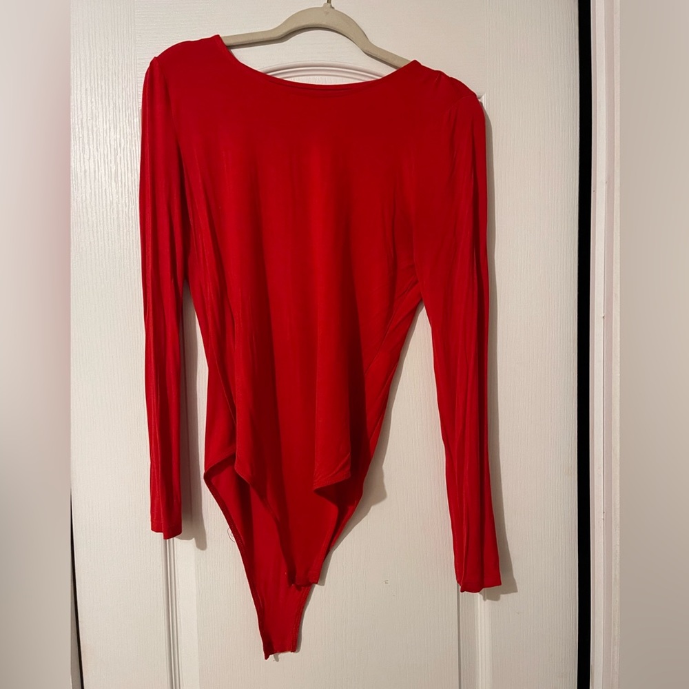 Long Sleeve Red Large Bodysuit